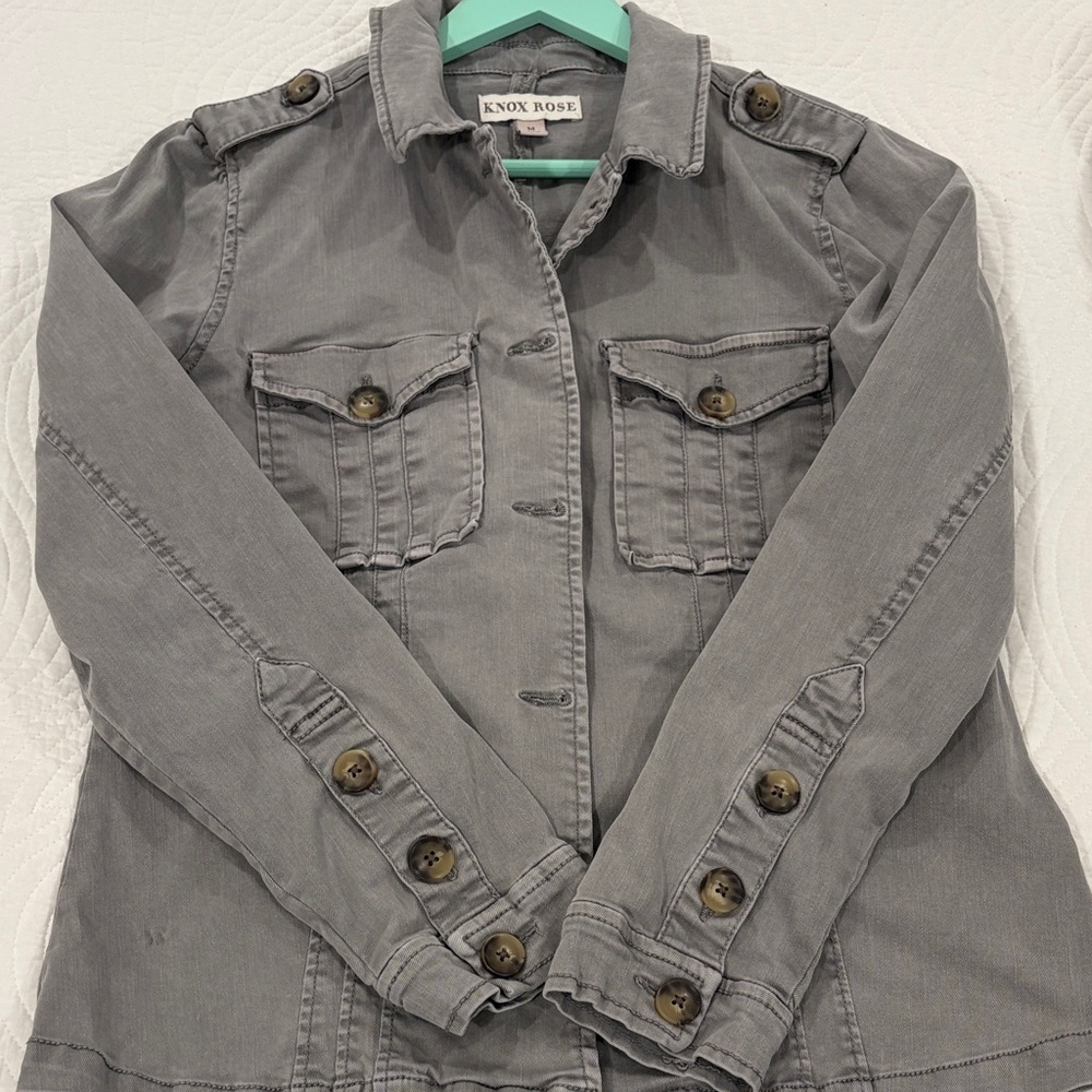 Knox Rose Women's Utility Jacket in Gray